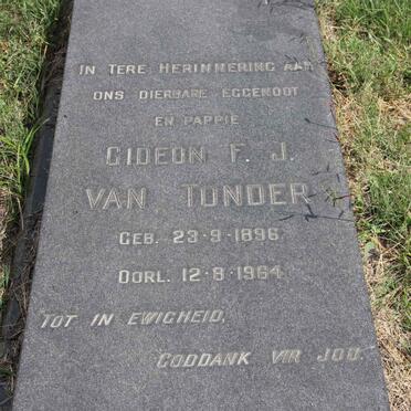 TONDER Gideon F.J., van 1896-1964