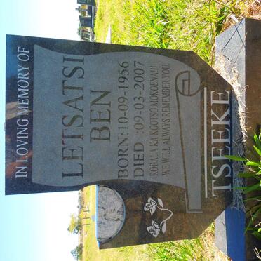 TSEEKE Letsatsi Ben 1956-2007