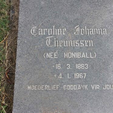 THEUNISSEN Caroline Johanna nee HONIBALL 1883-1969