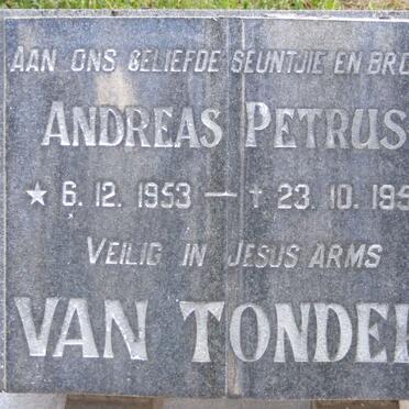 TONDER Andreas Petrus, van 1953-1959