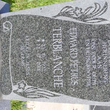 TERBLANCHE Edward Petrus 1922-2001