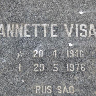 VISAGE J.H.N. 1909-1992 &amp; Grietie 1912-1982 :: VISAGE Annette 1946-1976