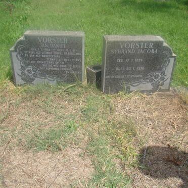 VORSTER Jan Daniel 1889-1961 &amp; Sybrand Jacoba 1894-1976