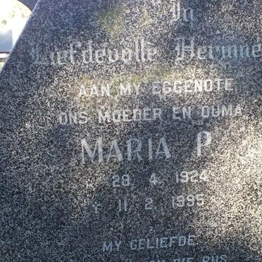 VORSTER Maria P. 1924-1995