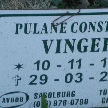 VINGER Pulane Constance 1966-2008