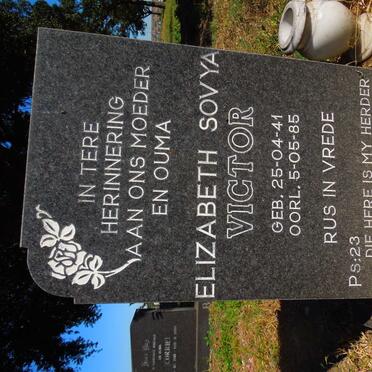 VICTOR Elizabeth Sovya 1941-1985