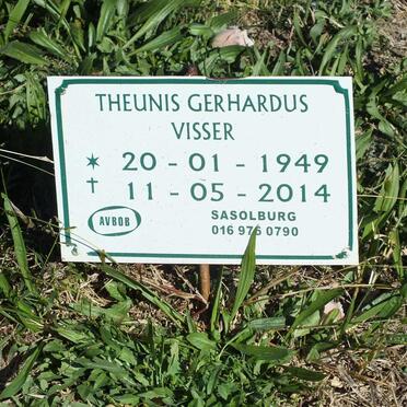 VISSER Theunis Gerhardus 1949-2014