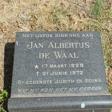 WAAL Jan Albertus, de 1929-1972