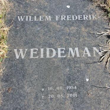 WEIDEMAN Willem Frederik 1954-2001