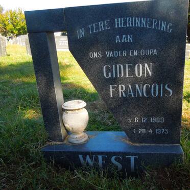 WEST Gideon Francis 1903-1975