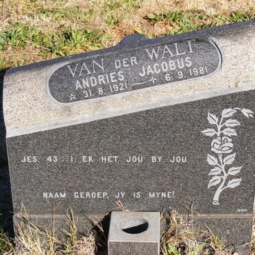 WALT Andries Jacobus, van der 1921-1981