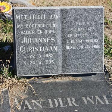 WALT Johannes Christiaan, van der 1932-1995 &amp; Susanna W.J. 1928-2007 