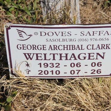 WELTHAGEN George Archibal Clark 1932-2010