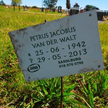 WALT Petrus Jacobus, van der 1942-2013