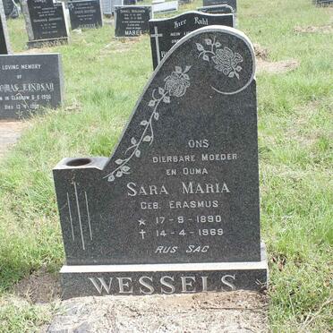 WESSELS Sara Maria nee ERASMUS 1890-1969