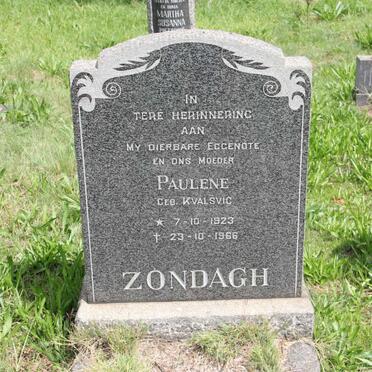 ZONDACH Paulene nee KVALSVIC 1923-1966