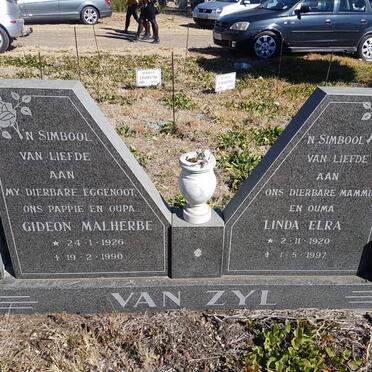 ZYL Gideon Malherbe, van 1926-1990 &amp; Linda Elra 1920-1997