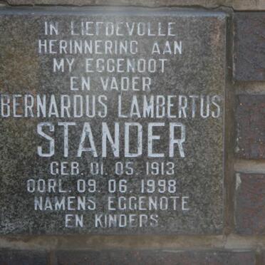 STANDER Bernardus Lambertus 1913-1998