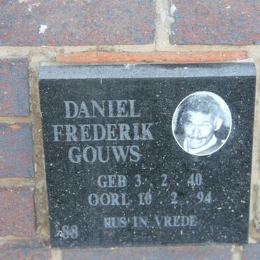 GOUWS Daniel Frederik 1940-1994
