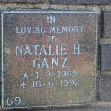 GANZ Natalie H. 1968-1992