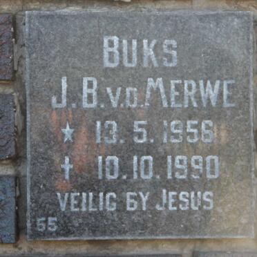 MERWE J.B., v.d. 1956-1990