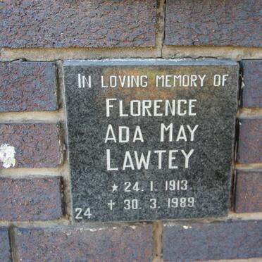 LAWTEY Florence Ada May 1913-1989