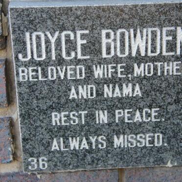 BOWDEN Joyce