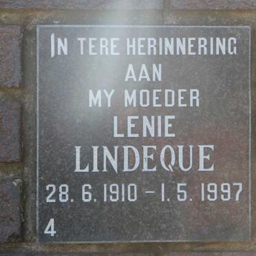 LINDEQUE Lenie 1910-1997