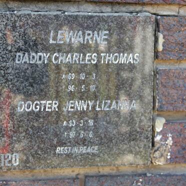 LEWARNE Charles Thomas 1969-1996 :: LEWARNE Jenny Lizanna 1993-1997