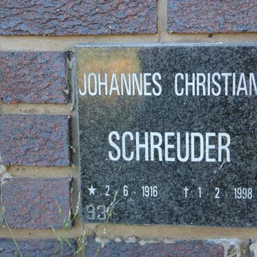 SCHREUDER Johannes Christian 1916-1998