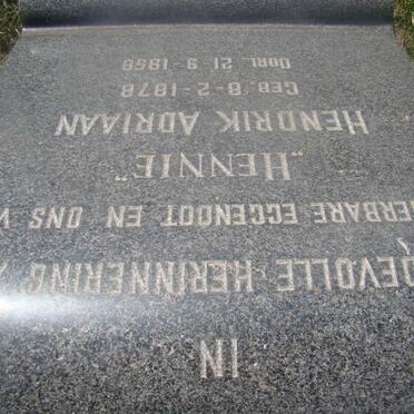 ? Hendrik Adriaan 1878-1958