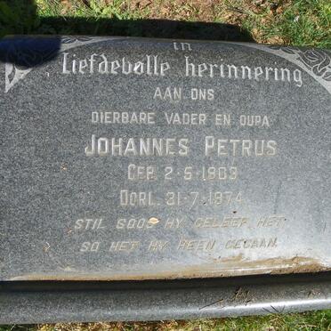 ? Johannes Petrus 1903-1974