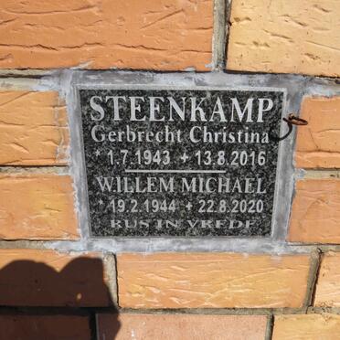 STEENKAMP Willem Michael 1944-2020 &amp; Gerbrecht Christina 1943-2016