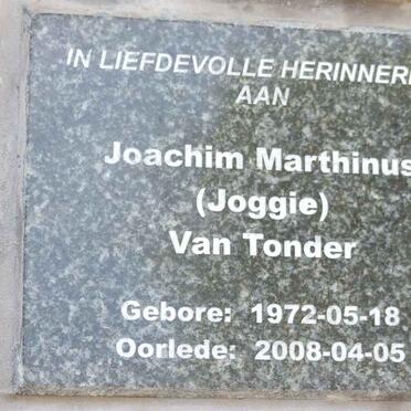 TONDER Joachim Marthinus, van 1972-2008