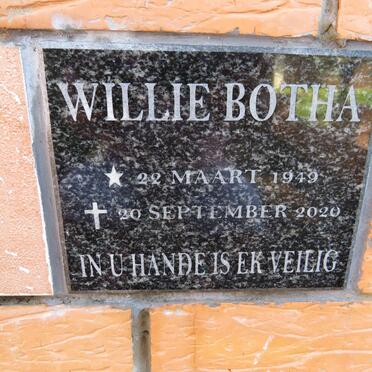 BOTHA Willie 1949-2020