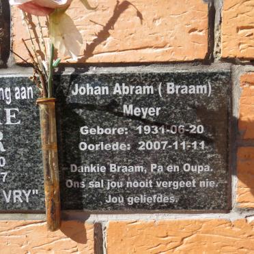 MEYER Johan Abram 1931-2007
