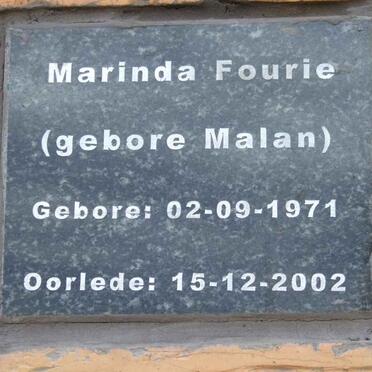 FOURIE Marinda nee MALAN 1971-2002