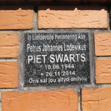 SWARTS Petrus Johannes Lodewikus 1944-2014
