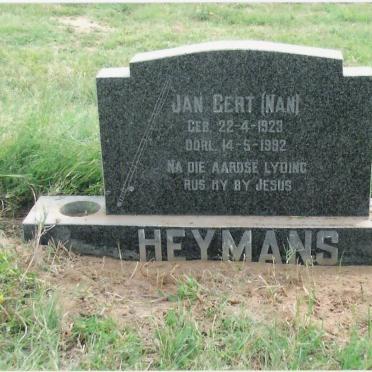 HEYMANS Jan Gert 1923-1992