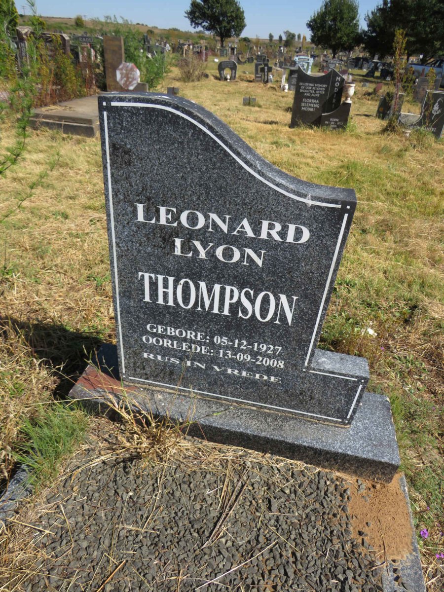 THOMPSON Leonard Lyon 1927-2008