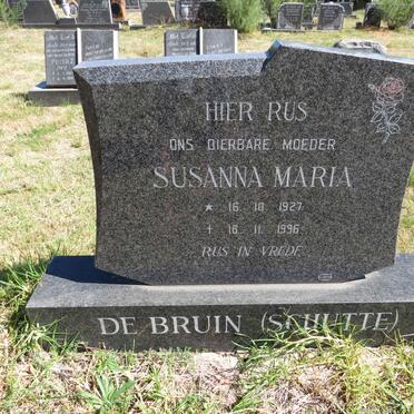 BRUIN Susanna Maria, de nee SCHUTTE 1927-1996