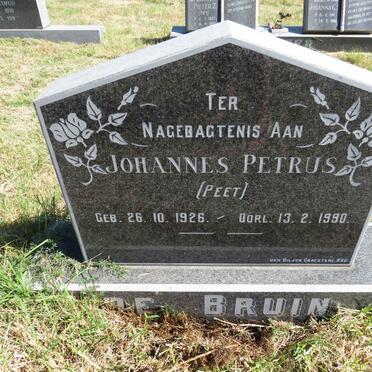 BRUIN Johannes Petrus, de 1926-1990