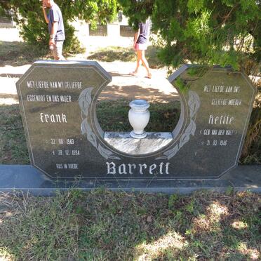BARRETT Frank 1943-1994 & Hettie VAN DER WALT 1946-