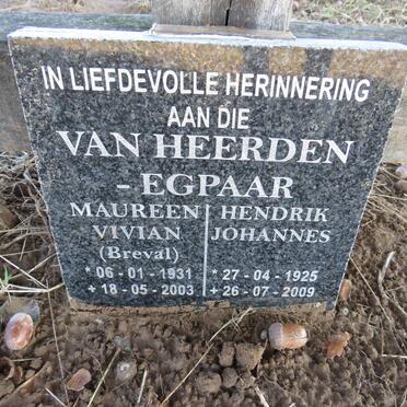 HEERDEN Hendrik Johannes, van 1925-2009 &amp; Maureen Vivian BREVAL 1931-2003