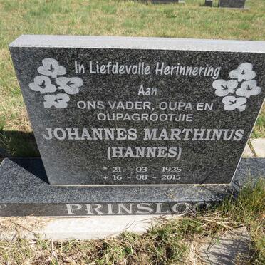 PRINSLOO Johannes Marthinus 1925-2015