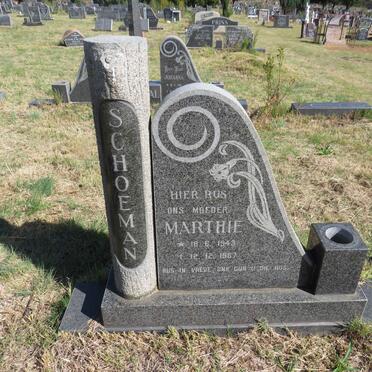 SCHOEMAN Marthie 1943-1987