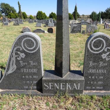 SENEKAL Freddie 1907-1989 &amp; Johanna 1916-1987