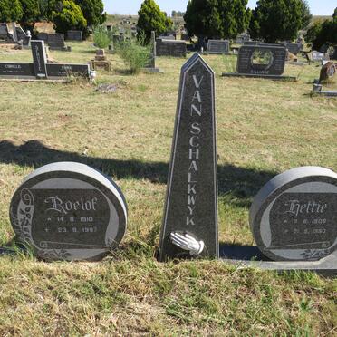 SCHALKWYK Roelof, van 1910-1997 &amp; Hettie 1908-1990