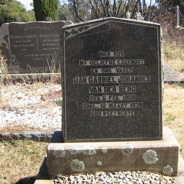 BERG Jan Gabriel Johannes, van der 1900-1938