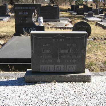 BERG Louis, van den 1887-1963 &amp; Anna Isabella BOTHA 1890-1969